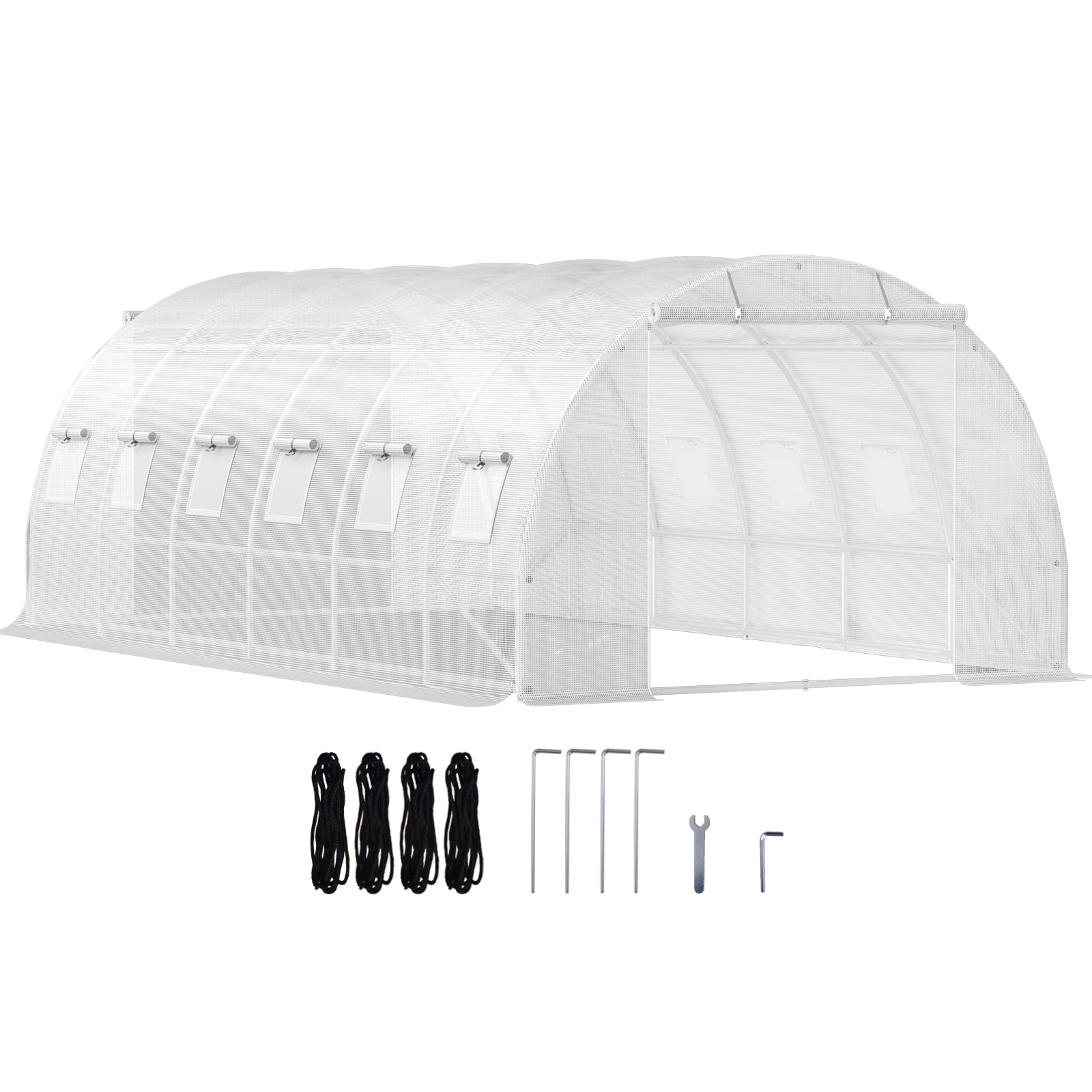 Walk-in Tunnel Greenhouse With Galvanized Steel Frame And Windows_voghion.com